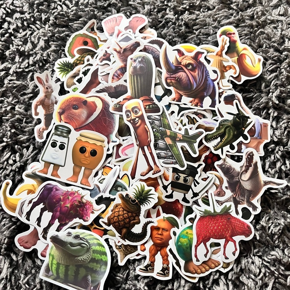 Italian Brainrot Colorful stickers 120+